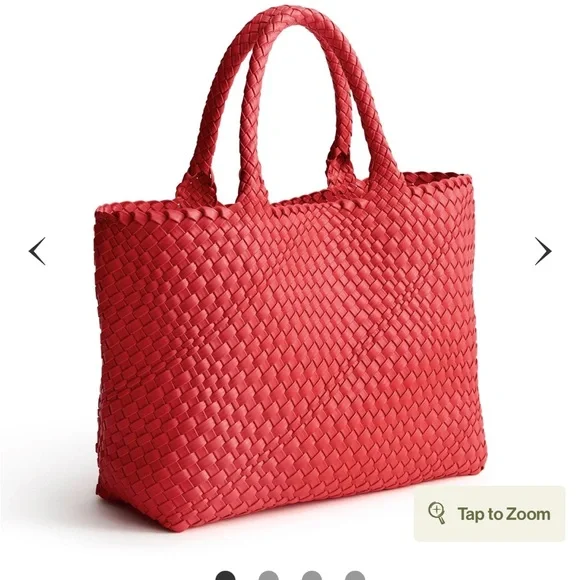 Vera Bradley Small Hathaway Vibrant Red Woven Tote. EUC. NO TAGS - Picture 3 of 6